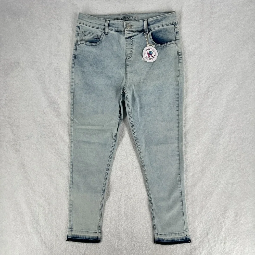 Justice Jegging Skinny Jeans Girls 18 Plus Blue Light Wash Denim‎ Cotton Stretch